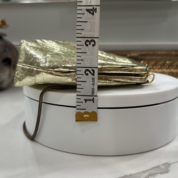 Vintage Robinson’s Metallic Gold Snakeskin Evening Bag - Serpentine Chain VGVC - Picture 15 of 16